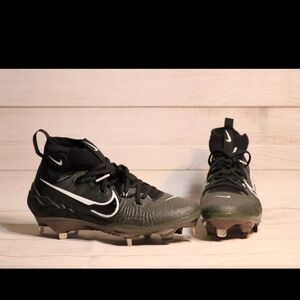 Men's Nike Alpha Huarache NXT Black Metal Baseball Cleats DJ6517-010 Size Multi